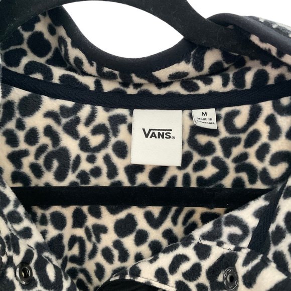 VANS: M Animal Print Patchwork Fleece Pullover Sweater - Picture 7 of 7